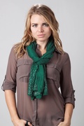 Green Rhinestone Sparkle Knit Scarf Photo (3)