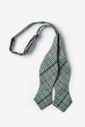 Bradford Plaid Green Diamond Tip Bow Tie Photo (1)