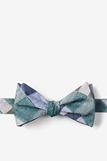 Brynn Check Green Self-Tie Bow Tie Photo (0)