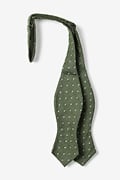 Green Huntington Polka Dots Diamond Tip Bow Tie Photo (1)