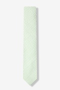 Green Kensington Seersucker Skinny Tie Photo (1)