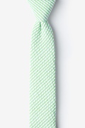 Green Kensington Seersucker Skinny Tie Photo (0)