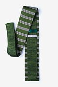 French Stripe Green Knit Tie Photo (1)