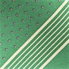 Green Silk Polkadot and Stripe Pocket Square