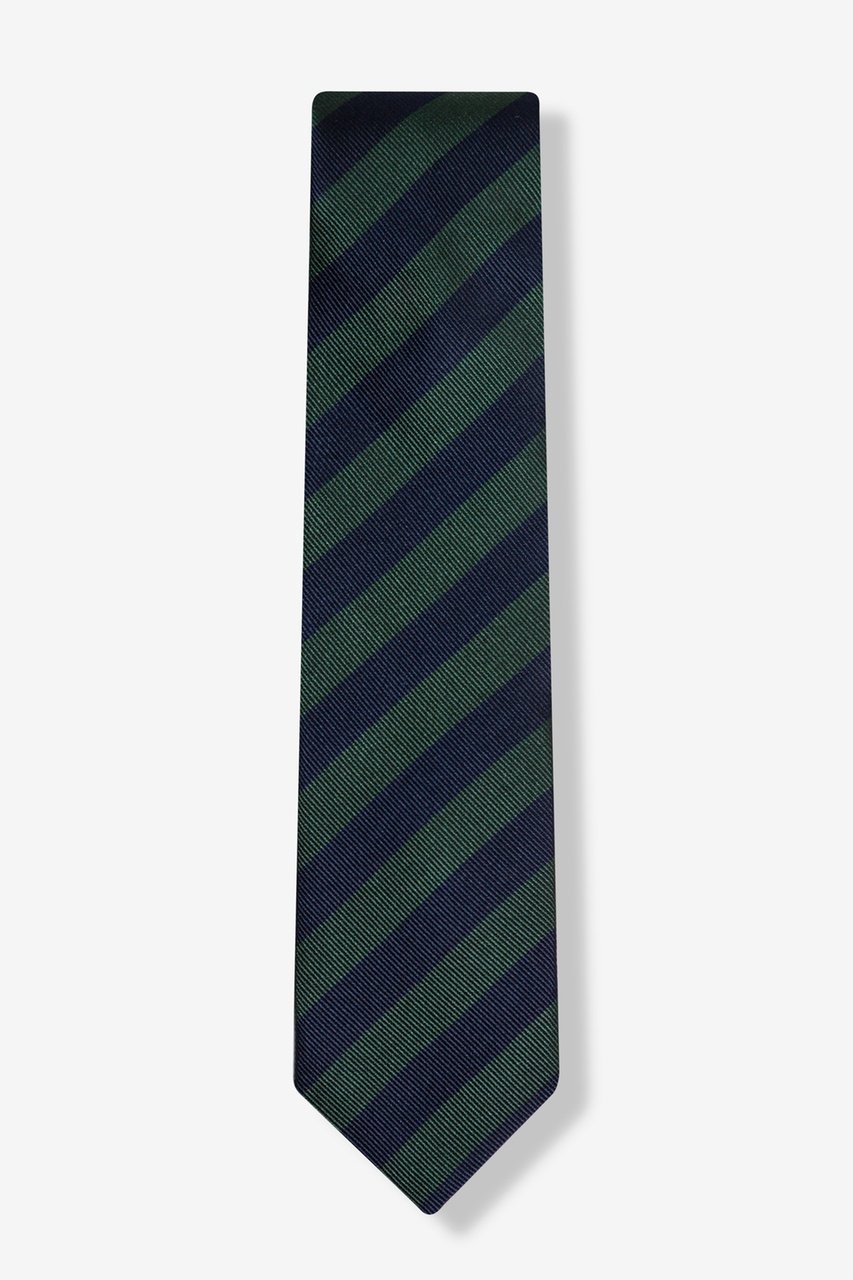 Green Silk Reggimento Tie For Boys | Ties.com