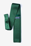 Textured Solid Green Knit Tie Photo (1)