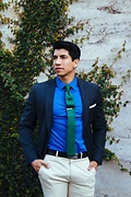 Textured Solid Green Knit Tie Photo (2)