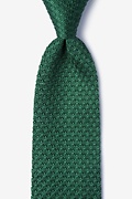 Textured Solid Green Knit Tie Photo (0)