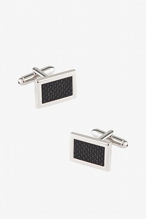 _Rectangular Futuristic Gunmetal Cufflinks_