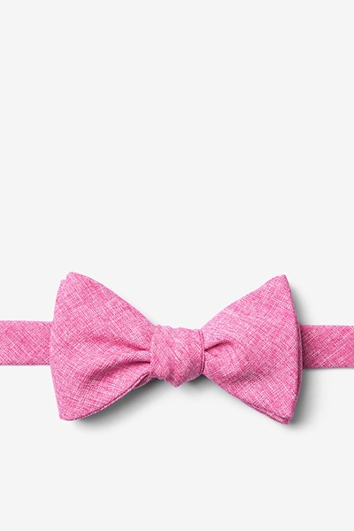 Hot Pink Cotton Denver Self-Tie Bow Tie | Ties.com