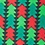 Hunter Green Microfiber Christmas Tree Abstract Extra Long Tie