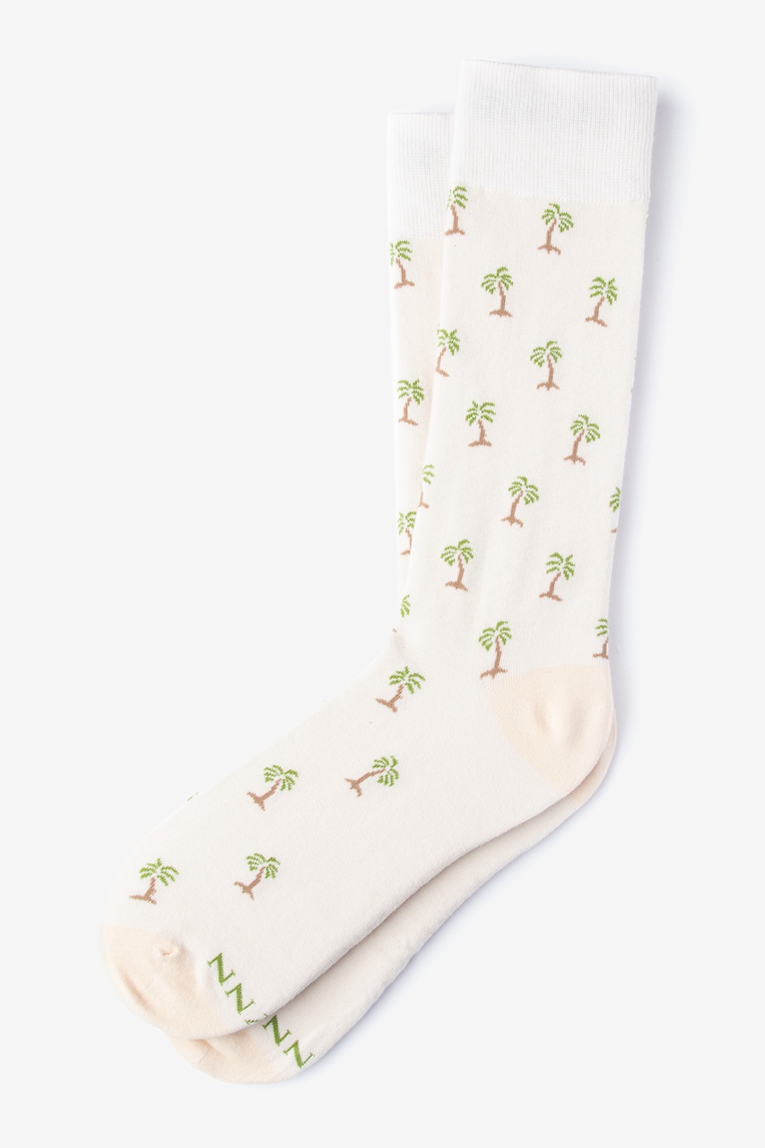 Ivory Palm Trees Socks | Hipster Socks | Ties.com