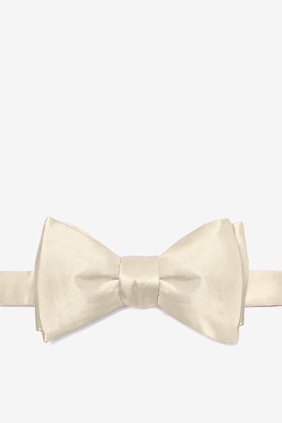 Ivory Cream Silk Ivory Cream Self-Tie Bow Tie | Ties.com