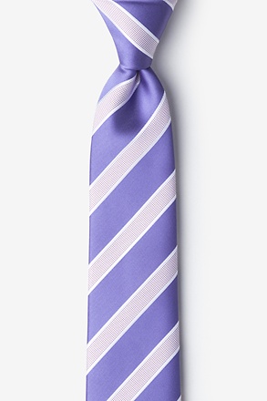 Jefferson Stripe Lavender Tie For Boys