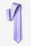 Two Sided Stripe and Check Lavender Tie Photo (1)