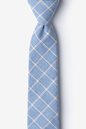 Blue Cotton Huron Skinny Tie | Ties.com