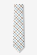 Winston Check Light Blue Skinny Tie Photo (1)