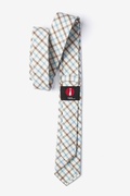 Winston Check Light Blue Skinny Tie Photo (2)