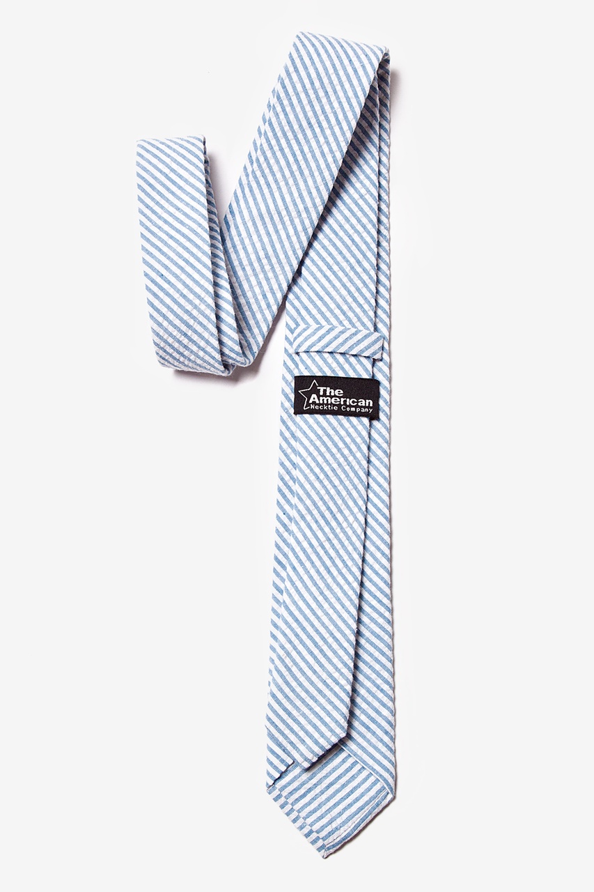 Light Blue Seersucker Seersucker Stripe Skinny Tie | Ties.com