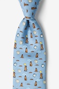 Groundhog Day Light Blue Tie Photo (0)