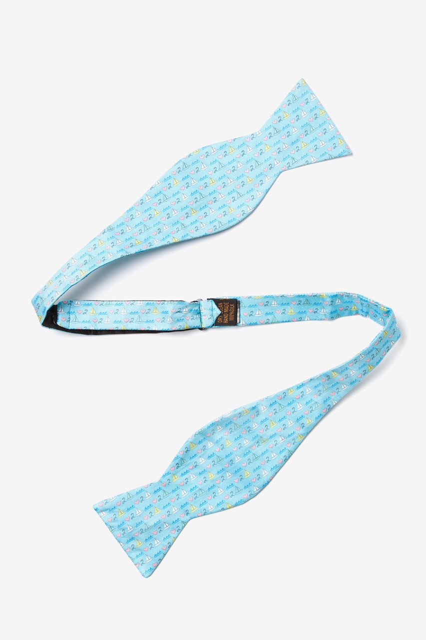 Boat & Heart Light Blue Bow Tie | Sailor Nautical Bow Ties | Ties.com