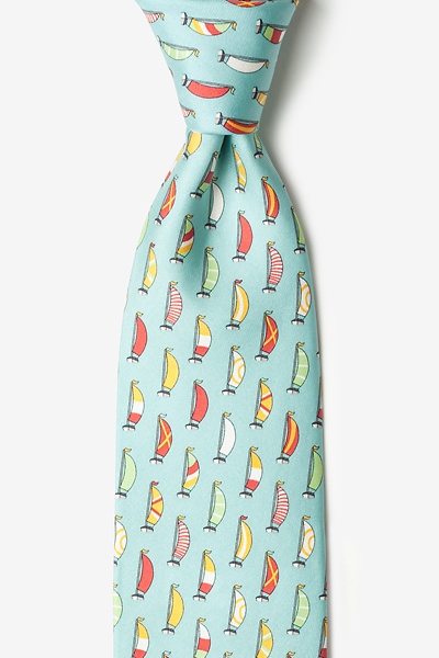 Sailboats Light Blue Silk Tie | Nautical Neckties | Ties.com