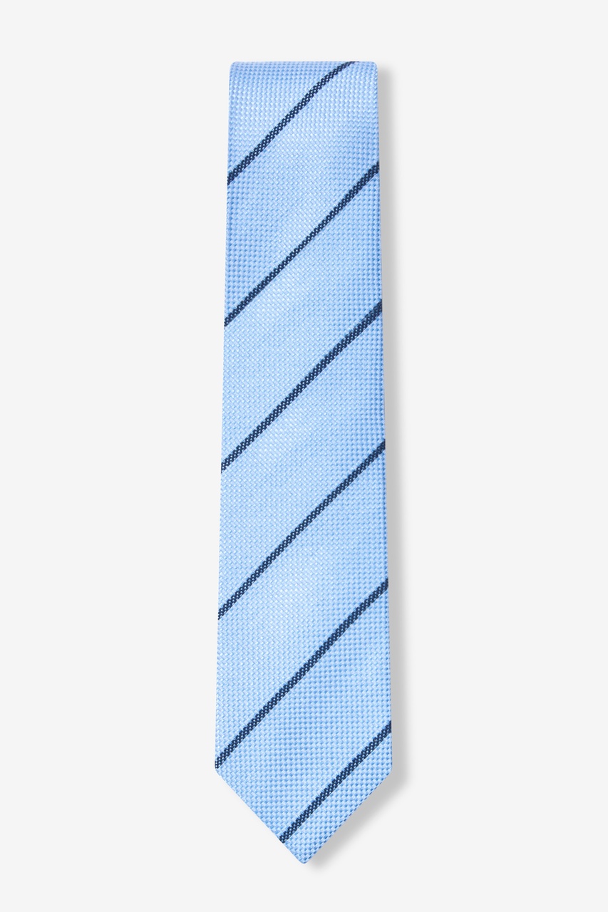 Light Blue Wool Bishop Skinny Tie 