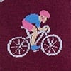 Maroon Carded Cotton Spin Cycle Bicycle Race