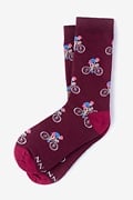 Maroon Carded Cotton Spin Cycle Bicycle Race