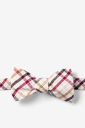 Winston Check Maroon Self-Tie Bow Tie Photo (0)