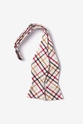 Winston Check Maroon Self-Tie Bow Tie Photo (1)