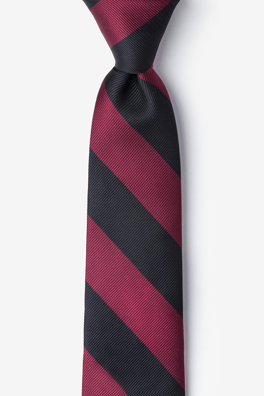 Maroon & Black Striped Tie For Boys | Casual Neckties | Ties.com