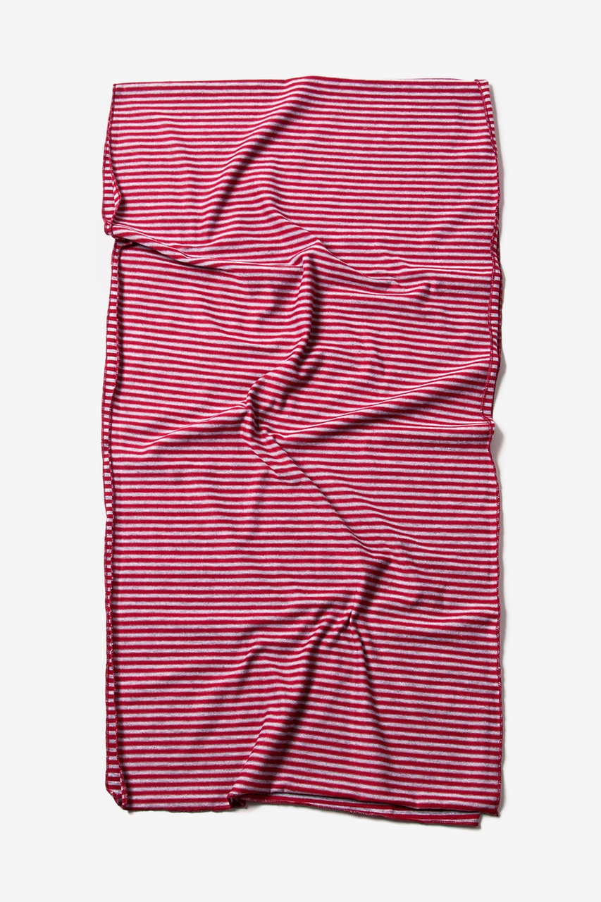Maroon Candy Stripe Scarf | Striped Scarves | Scarves.com