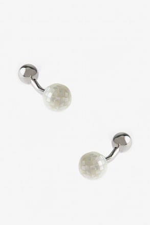 Mosaic Barbell Mother Of Pearl Cufflinks