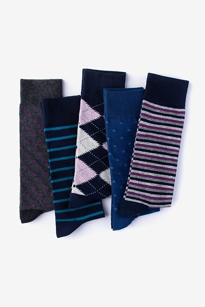 Multicolor Carded Cotton Like a Boss 5 Sock Pack