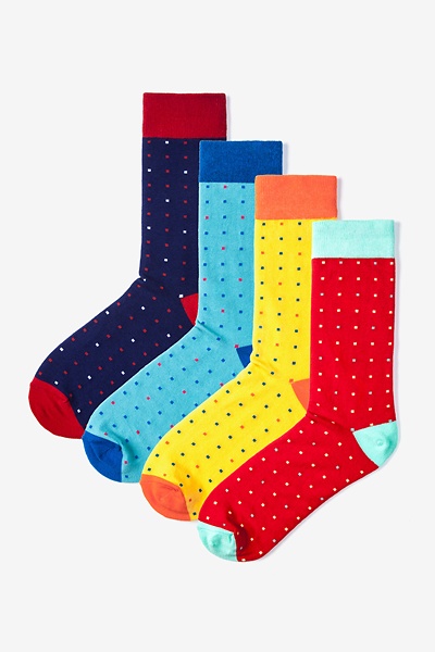 Multicolor Carded Cotton Long Beach 4 Sock Pack | Ties.com