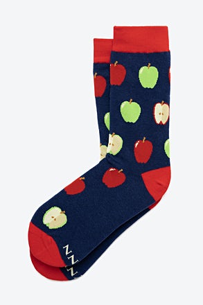 Apple Core Values Navy Blue Women's Sock