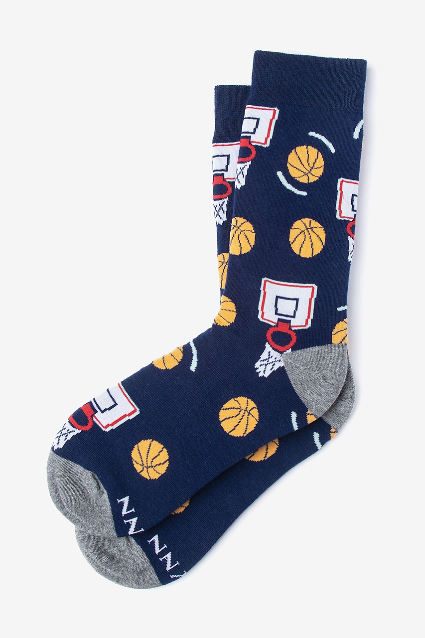 Alynn Nothing But Net Women s Basketball Hoop Sport Coach Socks Novelty Crew Carded Cotton Hipster Dress Socks