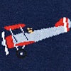 Navy Blue Carded Cotton Just Plane Crazy Bi-Plane