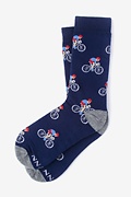 Navy Blue Carded Cotton Spin Cycle Bicycle Race