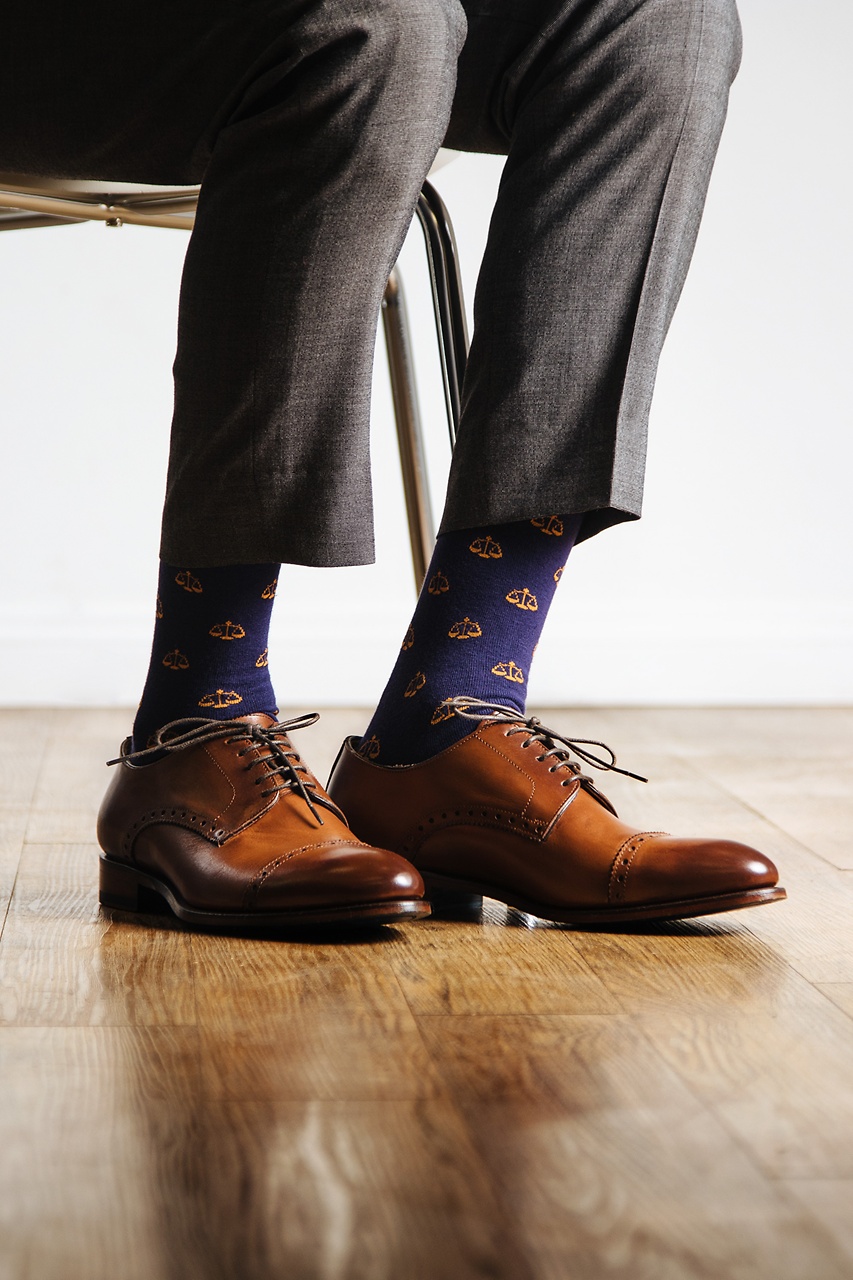 Navy Lawyer Sock | Tip the Scales | Ties.com