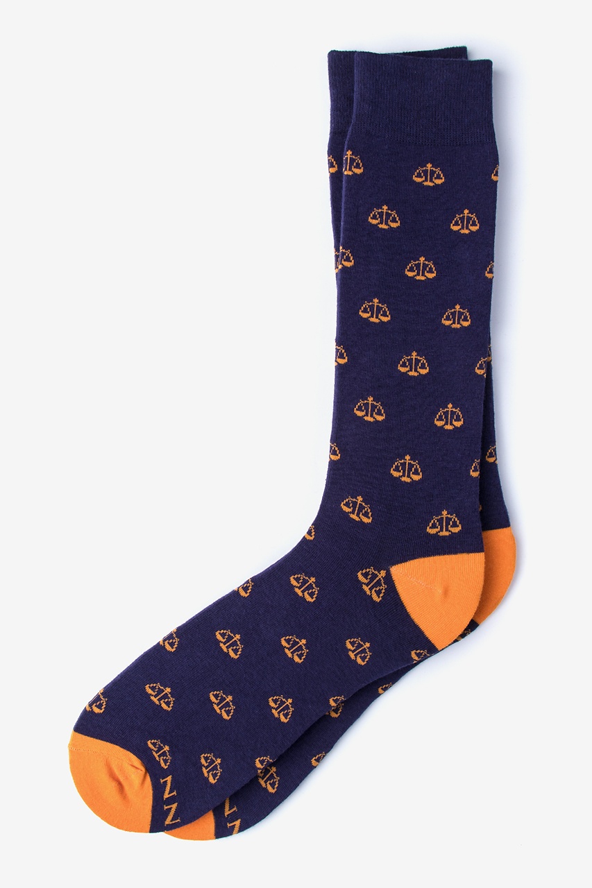 Navy Lawyer Sock | Tip the Scales | Ties.com