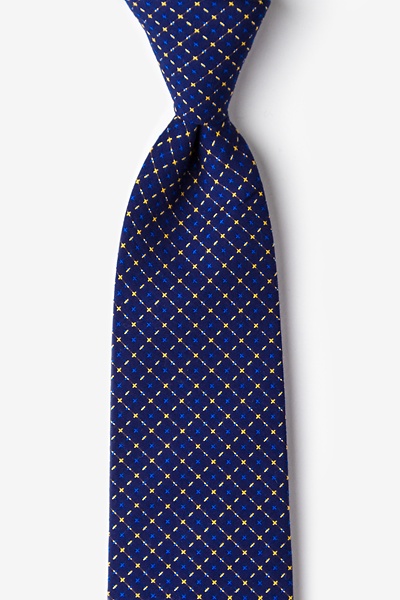 Navy Blue Cotton Ashland Tie | Ties.com