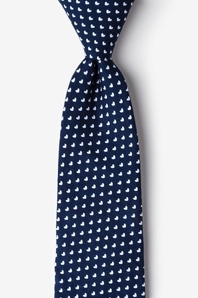 Navy Blue Cotton Bandon Tie