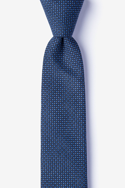 Navy Blue Cotton Chester Skinny Tie | Ties.com