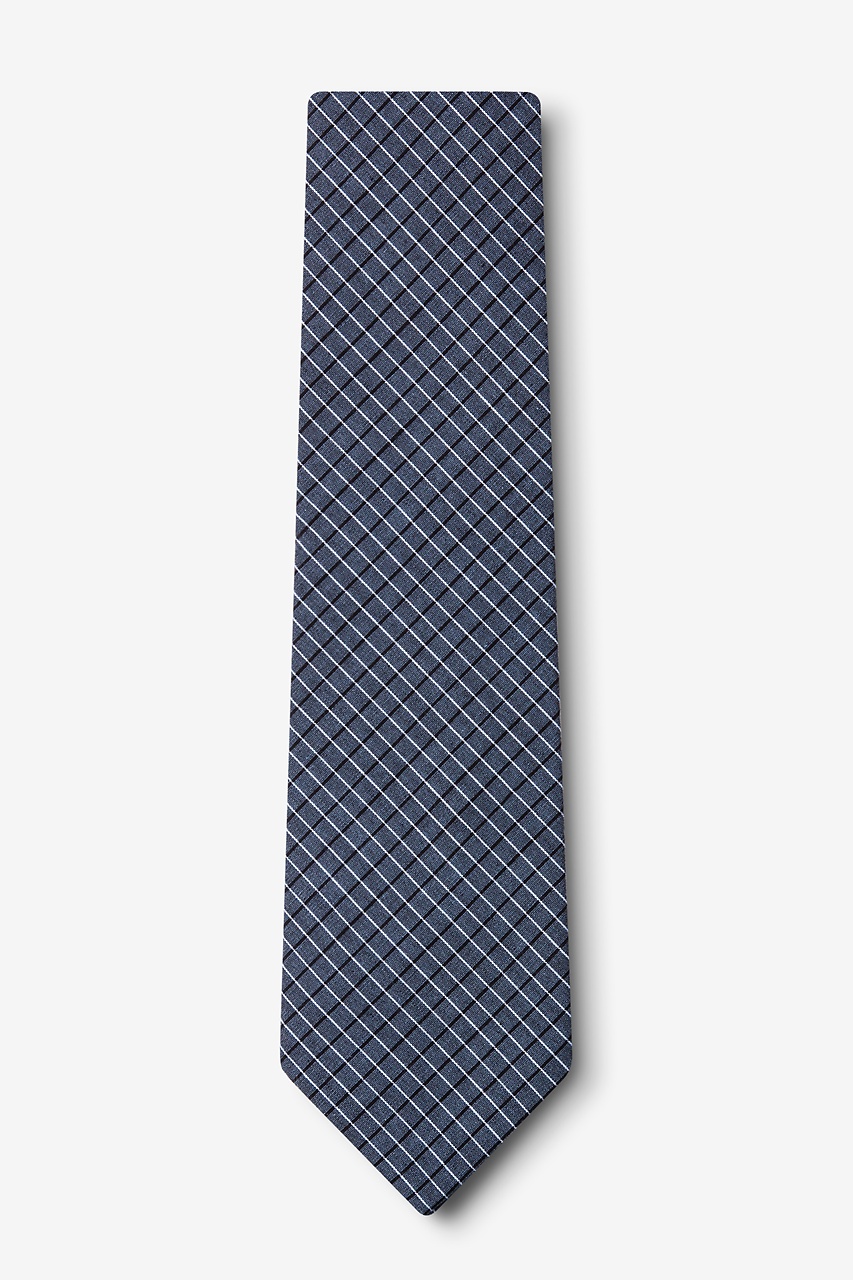 Navy Blue Cotton Holbrook Extra Long Tie | Ties.com