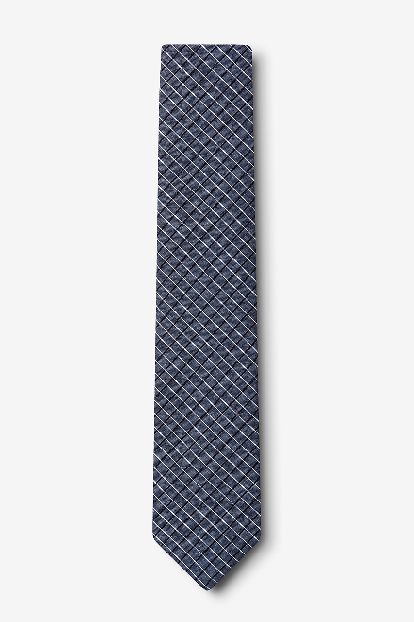 Navy Blue Cotton Holbrook Skinny Tie | Ties.com