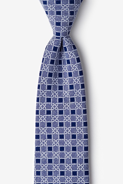 Navy Blue Cotton Jamaica Tie | Ties.com