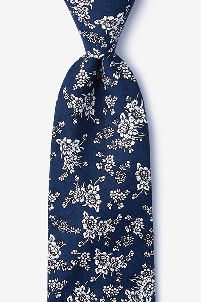 Navy Blue Cotton Jubilee Tie | Ties.com