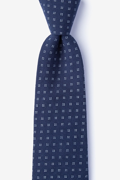 Navy Blue Cotton Ross Tie | Ties.com